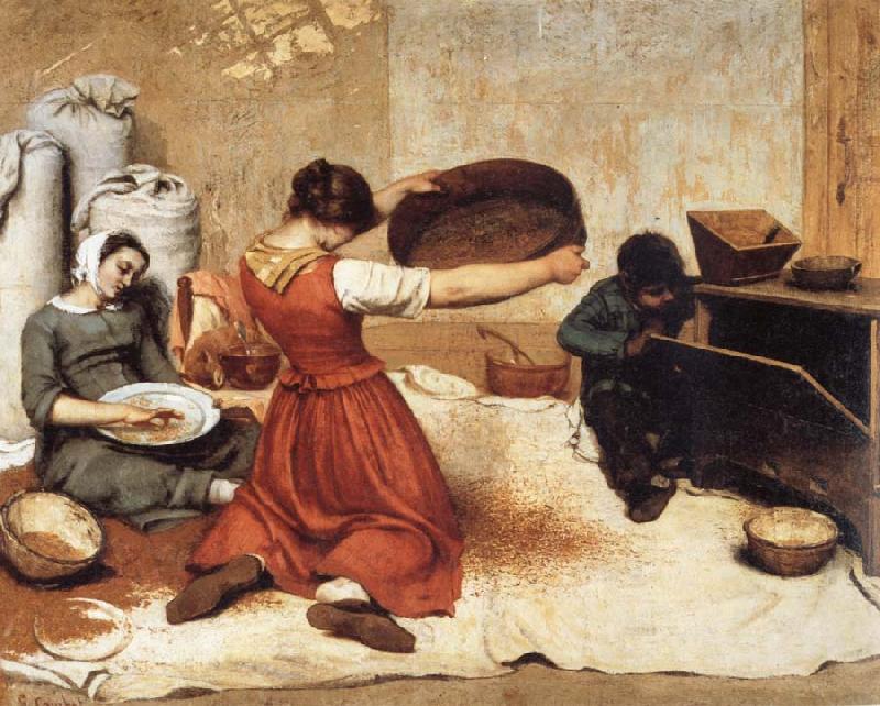 Gustave Courbet Die Kornsieberinnen oil painting picture